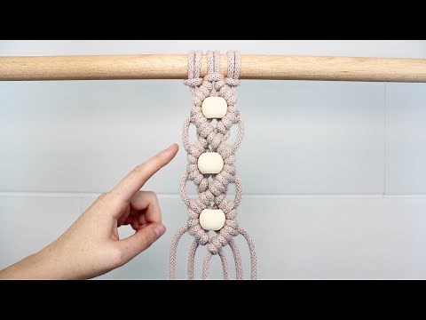 DIY Macrame Diamond Pattern with Beads!
