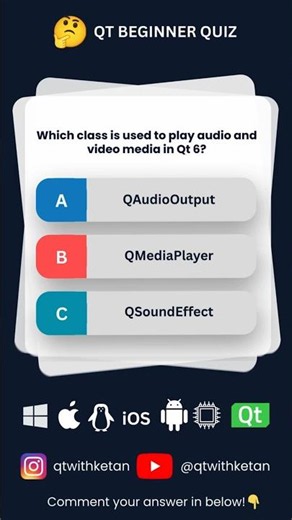 Question 61 | “Can You Solve This Qt Question? 🤔” #excel #windows #qt #cpp
