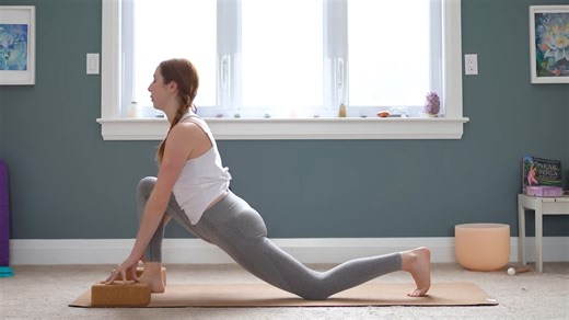 Intermediate yoga routine with blocks for 30 minutes