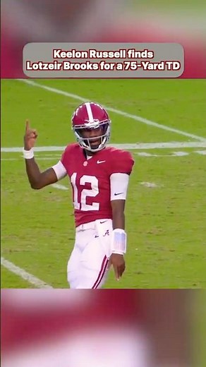 75-Yard ALABAMA TD! Keelon Russell to Lotzeir Brooks | Alabama Football