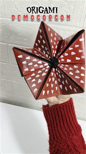 DIY Origami Demogorgon🔥 #shorts #strangerthings #demogorgon