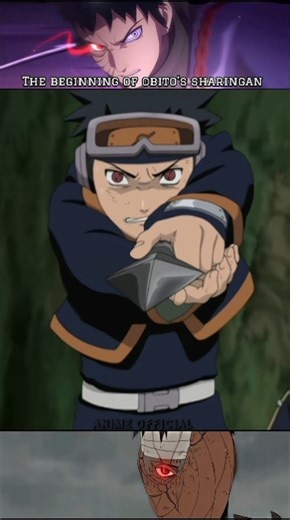 tne beginning of Obito's sharingan # Anime official #