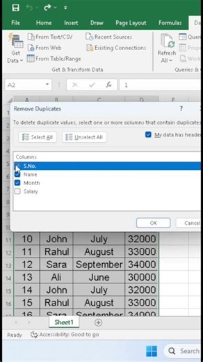 Remove Duplicates in Excel – No More Manual Work! #Excel #Shorts