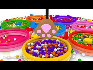 Learn Shapes for Children Baby Toddlers Kindergarten Kids 3D Colors Ball Pit Show