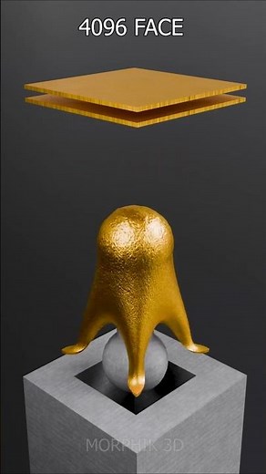 From Low to 1M Faces Gold Cloth Simulation