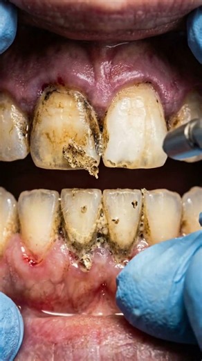 Deep Cleaning Severe Smoker Stains on Front Teeth Instantly
