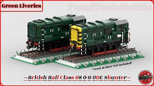 LEGO MOC-186621 British Rail Class 08 Shunters (8W) (Dark Green) (Train > RC Train 2024)