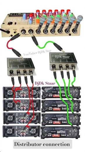 mixer to amplifier connect mini distributor live program #viralvideoshorts