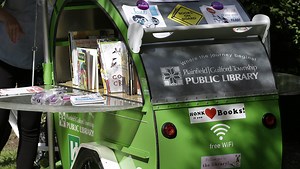 Library rolls out a bike bookmobile