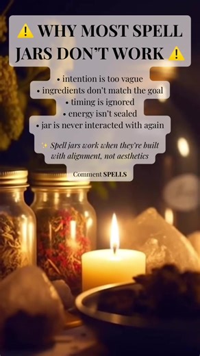 Most spell jars don’t fail — they’re just built without alignment. When intention, ingredients, timing, and energy actually match, spell jars stop being decor and start being tools. That’s the difference. Comment SPELLS 🕯️ #spelljars #witchtok #magictools #modernwitch #manifestation