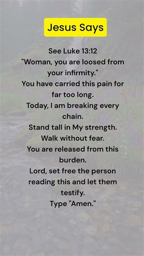 Jesus Says: You Are Set Free | Luke 13:12 Healing Prayer | Bible Verse for Healing & Freedom