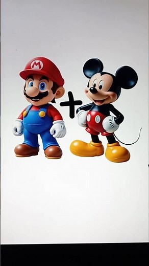 Mario dress up like Mickey mouse | Cartoon transformation #mario #mickeymouse #glowup