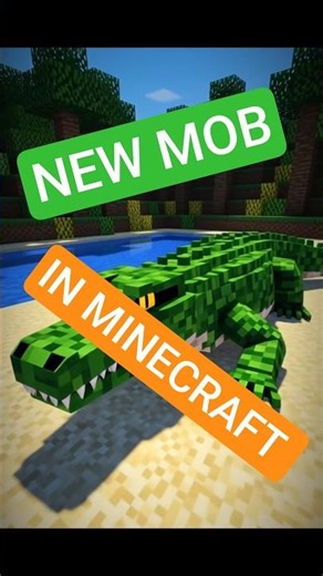 New mob in Minecraft! Crocodile in Minecraft #minecraft