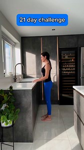 2.4M views · 15K reactions | 21 day challenge! 21 assisted squats, 21 wall twists, 21 second wall sit, 21 second eye yoga on one leg, 21 knee to hand reps! First thing in the morning! #beginnersworkout #workoutchallenge #seniors #mobilitytips | Abi Mills Yoga | Facebook