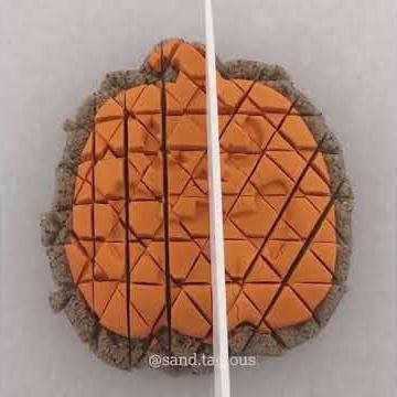 Satisfying ASMR Kinetic Sand Pumpkin Art - Slice, Crush, Repeat!