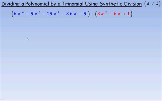 Synthetic Division