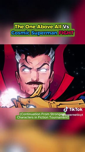 The One Above All Vs Cosmic Superman FIGHT, continuation from Strongest Characters in Fiction Contest! #superman #marvel #fiction #animation #dc