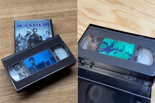 This VHS Tape Plays Itself, Thanks to an Embedded Screen