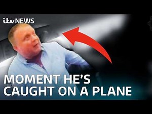Watch as 'monster' funeral director is arrested onboard flight