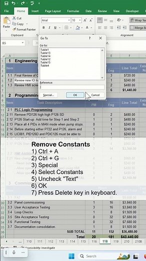 Deleting Constants while keeping formulas In Excel - Excel Tips and Tricks #shorts #fyp