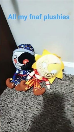 all my fnaf plushies (moondrop sundrop monty toy bonnie system error bonnie shamrock freddy an more