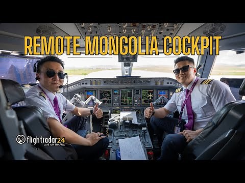 Embraer E190 cockpit: flying domestic in Mongolia