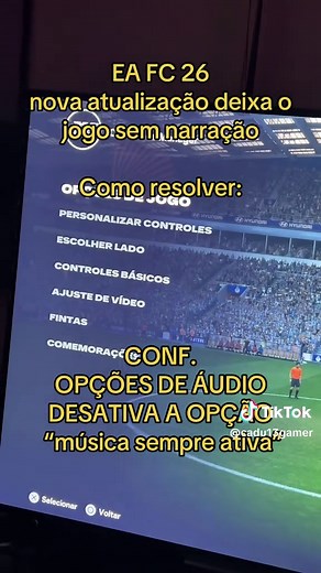 Atualização EA FC 26 Sem Narração: Como Resolver