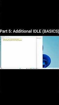 Python IDLE Basics Explained | Part 5 #Python #IDLE #Shorts