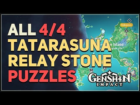 All 4 Tatarasuna Relay Stone Puzzles Genshin Impact (Kannazuka)