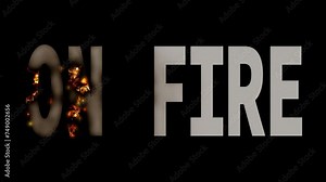 Abstract "On Fire" animation with embers, flames and burning paper effect, concept, ideas, 4k