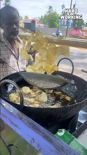 "Tapioca Chips Making Process – Crunchy & Addictive!" #hardworking #streetfood