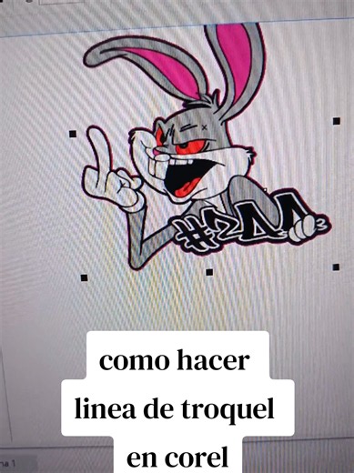 Línea de troquel en CorelDraw sin contorno