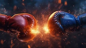 Boxing Gloves Colliding Fight Fire 4k Stock Footage Video (100% Royalty-free) 3454645515 | Shutterstock