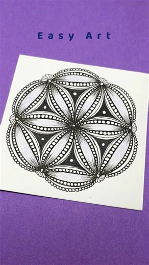 191K views · 4.8K reactions | How To Draw Beautiful Zentangle Pattern ❤️ | Drawing Tutorial For Beginners #zentangle #doodle #art #drawing #easyart | Easy Art | Facebook