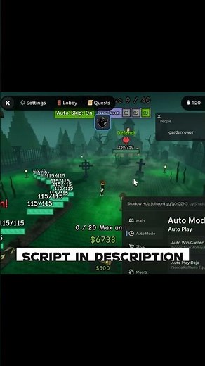 Best Script Garden Tower Defense #roblox #robloxscript #gardentowerdefense #robloxgardentowerdefense