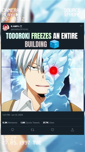 TODOROKI FREEZES AN ENTIRE BUILDING 🧊 | #anime #animeedit #myheroacademia