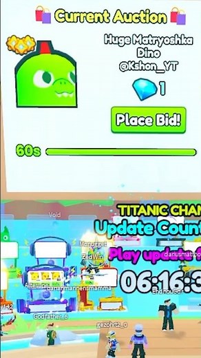 1 Diamond Huge Matryoshka Dino! (Roblox Pet Simulator 99!)