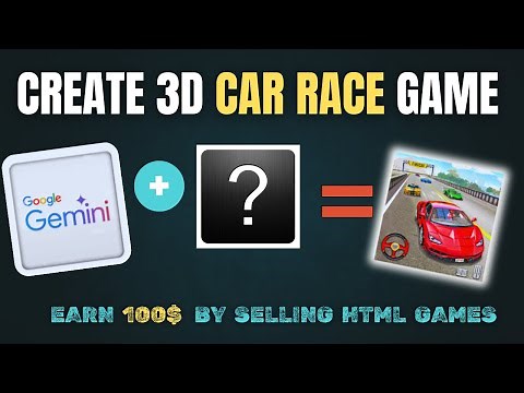Create 3D Car Race Game Using HTML CSS and Javascript using AI - No Coding Required!