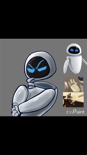Eve from Wall-E and Gru Art Collaboration