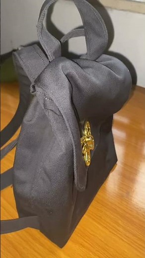 From fabric to fab! My handmade drawstring backpack with a flap. Love how it turned out #DIYBackpack