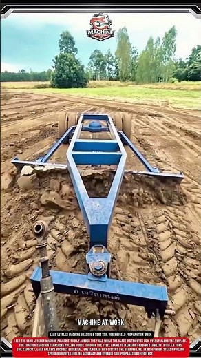 Land Leveler Machine Grading 6 Tons Soil During Field Preparation Work