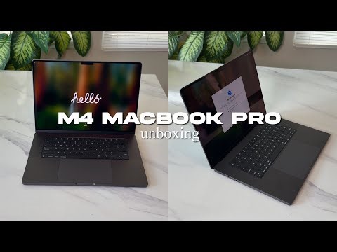 M4 Macbook Pro Unboxing 💻 + setup | 16 inch, space black, installing final cut, and more..