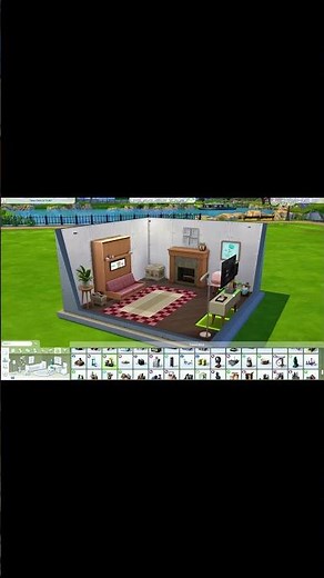 Colourful Modern Murphy Bed Living Room 🌈|Sims 4 Speed Build #sims4shorts #sims4speedbuild #thesims4