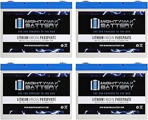 Mighty Max Battery 12V 75AH Lithium Replacement Battery compatible with Permobil C300 Corpus 3G, Jr - 4 Pack