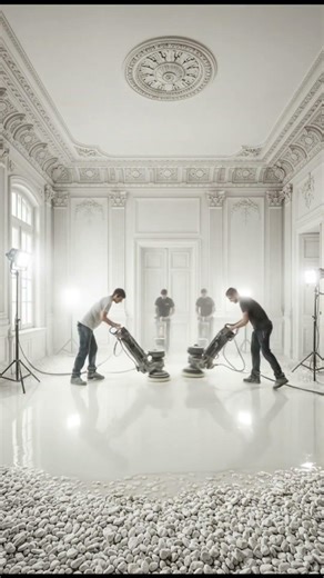 Beautiful Eproxy with White Stone Floor