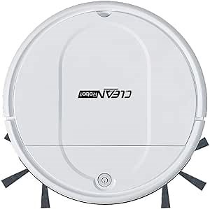 Fully Automatic Household Mini Cleaning Machine USB Charging Suction, Drag, and Sweep Three in one Intelligent Vacuum Cleaner (White)