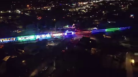 A great view of the Canadian Pacific (CPKC) Holiday Train coming into La Crosse this past Monday evening (12/9) to entertain a large crowd waiting at the Amtrak Station on Saint Andrew Street. #lacrossepolice | City of La Crosse Police Department