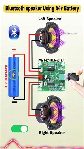 PAM8403 Audio Amplifier Circuit 🔊 | Mini Day Amplifier 3W+3W | Clear Sound #Shorts #shortsfeed