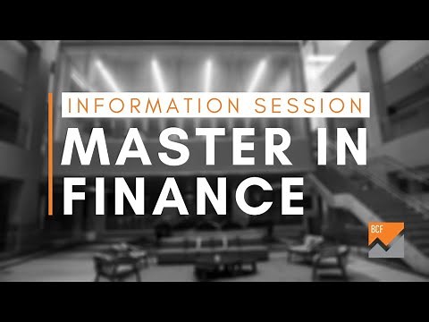 Master in Finance Information Session