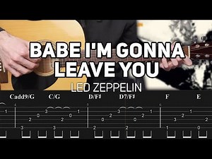 Led Zeppelin - Babe I'm Gonna Leave You (Guitar lesson with TAB)